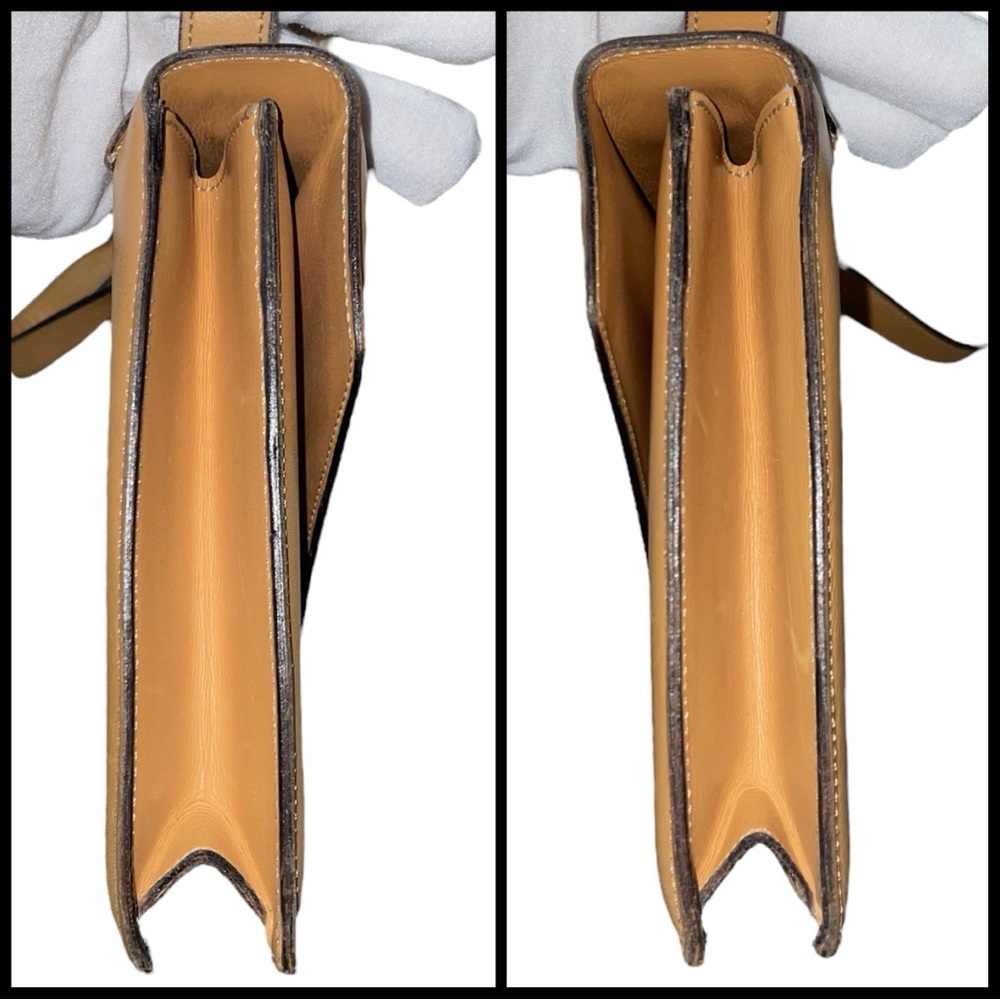 CELINE Authentic Vintage Tan Envelope Flap Shoulder Crossbody Bag with COA - Picture 4 of 17